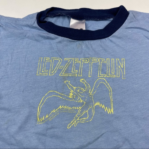 Led Zeppelin Light Blue Tee Shirt Child Boy - Picture 2 of 6